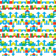 Castles on a white - seamless vector texture Castles on a white - seamless vector texture