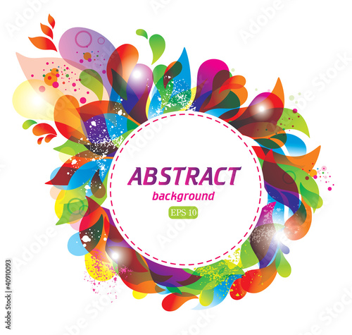 Vector: Colorful abstract frame. Colorful abstract frame.