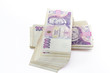 czech banknotes nominal value one and two thousand crowns