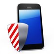 A fényképek részletei 3d mobile phone protected by shield security