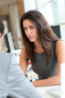 Young woman being interviewed for a job position