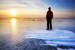 Man and winter.