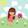 Playing outside girl