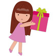Little girl with a gift