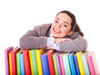 Woman holding book. Woman holding book.