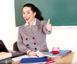 Woman in classroom. Woman in classroom.