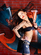 Girl with body art.