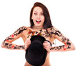 Girl with body art.