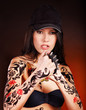 Girl with body art.