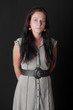 girl on a black background