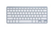 Blank computer keyboard with clipping path