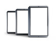 set of modern touchscreen smartphones