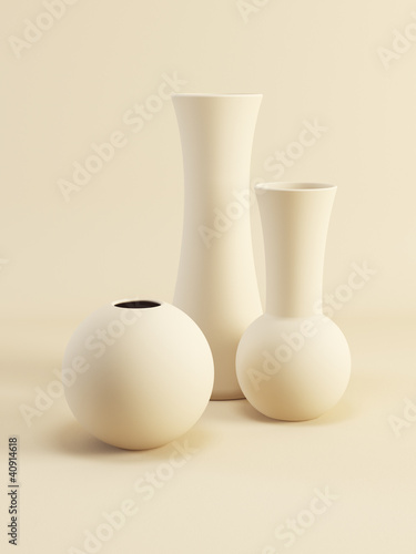 Illustration: set of ceramic vases set of ceramic vases