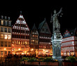 Römerberg in Frankfurt bei Nacht