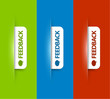 Vector white feedback Labels / Tags on the (web) page