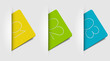 One two three - vector cards with numbers
