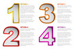 One two three four - vector progress background One two three four - vector progress background