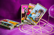 Tarot cards with the crystal ball.
