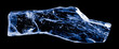 Piece of ice on a black background