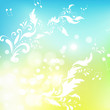 abstract floral with notes