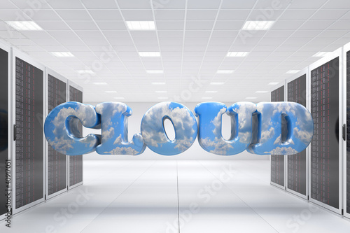 Photo: Cloud Computing in server room Cloud Computing in server room
