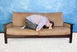 Upset Teen On Sofa