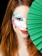 Beautiful redhead girl with make-up.