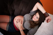 Photo: Relaxed Pregnant Woman Relaxed Pregnant Woman