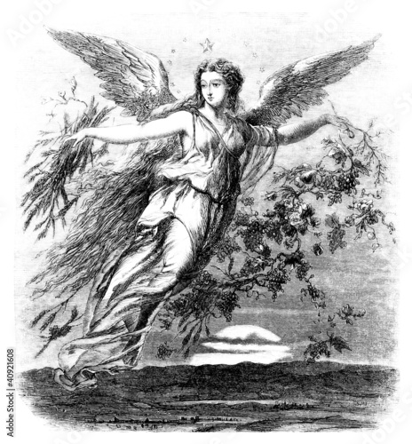 Illustration: Beautiful Angel - 19th century Beautiful Angel - 19th century