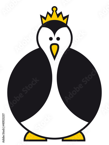 Vektor: Kaiserpinguin - Emperor Penguin with Crown Kaiserpinguin - Emperor Penguin with Crown