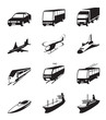 Vector: Road, sea and space transportation icons set Road, sea and space transportation icons set