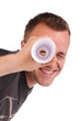 Photo: Junger Mann schaut Junger Mann schaut