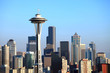 Seattle Skyline at sunset, Washington state.