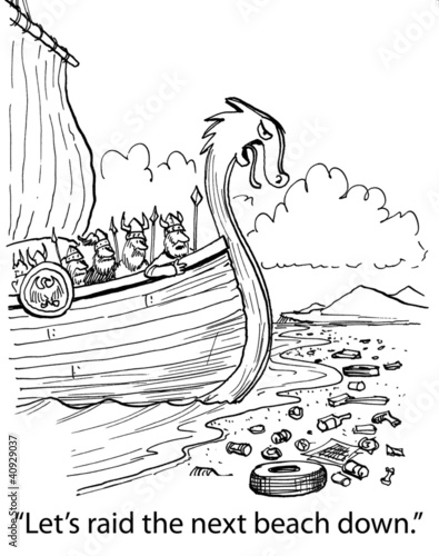 Illustration: Ocean and Beach Pollution Ocean and Beach Pollution