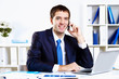 Young businessman in office