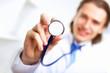 Friendly doctor in medical office