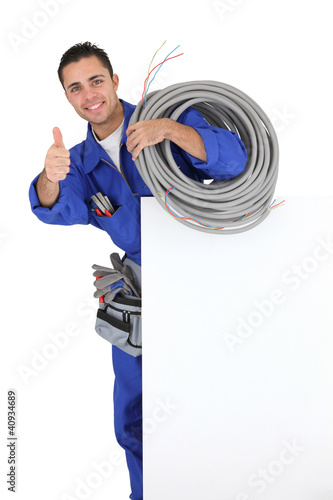 Photo: Young electrician Young electrician