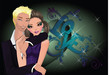 Vector: Cute romantic couple in love. Cute romantic couple in love.