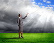 Businesswoman and weather