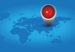 China world map flag