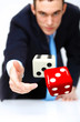 Dice as symbol of risk and luck
