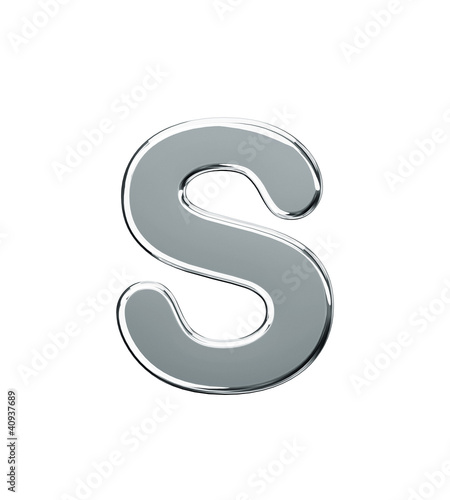 Illustration: glänzendes silbernes S glänzendes silbernes S