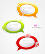 Set of speech bubbles.