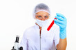 Female scientist in a chemistry laboratory