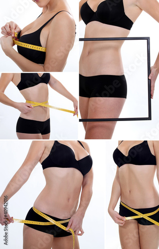 Photo: Montage of woman in black underwear Montage of woman in black underwear