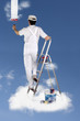 White Fluffy Cloud Against Blue Sky