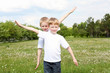 two brothers outdoors