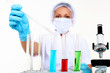 Female scientist in a chemistry laboratory