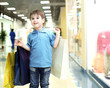 Little boy doing shopping