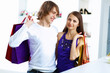 Young couple doing shopping together